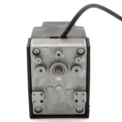 Compacte motor 25W met rotatiesnelheid van ongeveer 3 omwentelingen per minuut en rotatie met de klok mee.