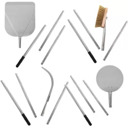 Compleet set van 4 pizza-accessoires met afneembaar handvat