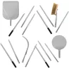 Set completo di 4 accessori per pizza con manico smontabile