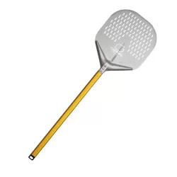 Rechteckige Pizzaschaufel mit Löchern aus Aluminium - Giemme Spoleto