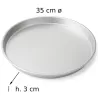 Teglia tonda in alluminio per dolci e crostate – Ø 25/30/35 cm