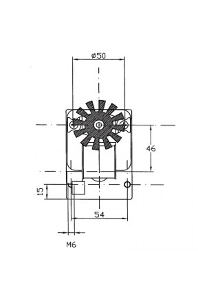 Rotisserie gear motor - technical drawing
2