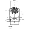 Rotisserie gear motor - technical drawing
2