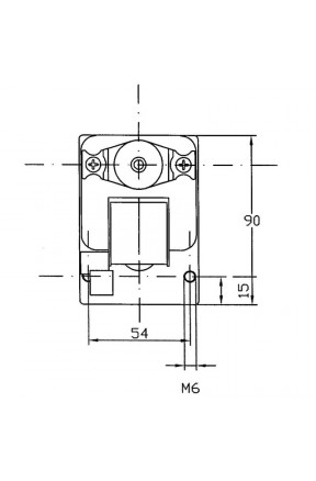 Motor für Drehspieß technische Zeichnung