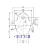 rotisserie gear motor - technical drawing