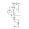 rotisserie gear motor - technical drawing 1
