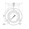 Termometro inox con sonda flessibile per forno a legna o barbecue 600 °C