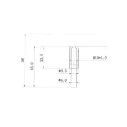 Thermometer voor panelen met minimaal 10 mm opening, temperatuurbereik 50-430 °C