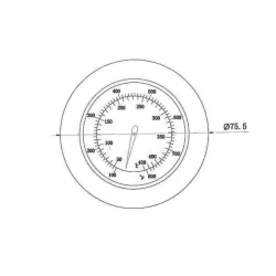 Termómetro para horno con fijación con tornillo