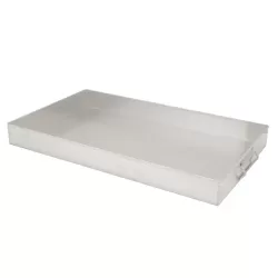 Praktische aluminium ovenschaal met twee handvatten en hoge rand, ideaal voor langdurig bakken