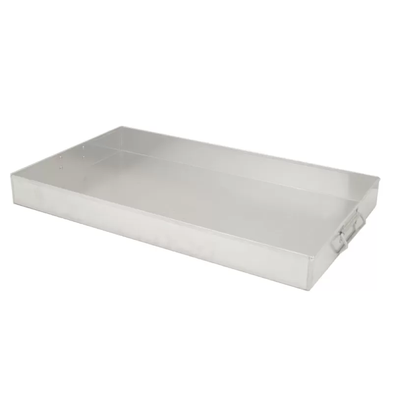 Praktische aluminium ovenschaal met twee handvatten en hoge rand, ideaal voor langdurig bakken