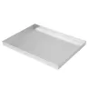 Voedselveilige aluminium ovenschaal 39x30 cm met hoge rand, ideaal voor langdurig bakken van pizza, groenten en gebak.