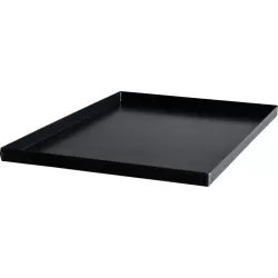 Blauw gecoate metalen ovenschaal 60x40 cm met hoge rand, ideaal voor professioneel gebruik en langdurig bakken.
