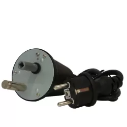 Elektrische draaivoormotor geschikt voor barbecue, 220-240V, 2 omw/min, met kabel en schakelaar.