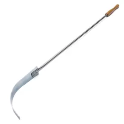 Asverspreider met gegalvaniseerde stalen kop en roestvrijstalen steel.