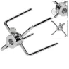 Garfo para carne lateral cromado para espetos triangulares lado 10 mm.