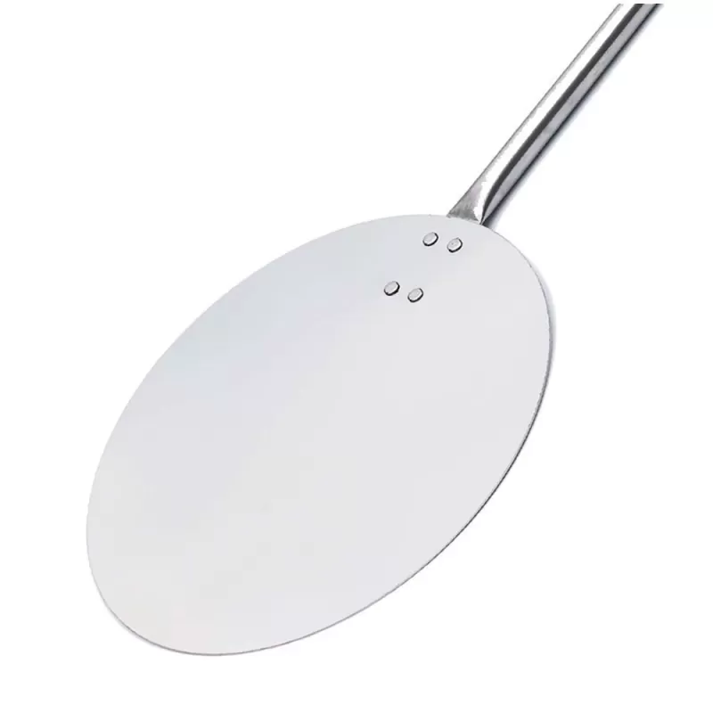 Pala redonda en acero inoxidable con empuñadura anatómica en polímero de alta densidad