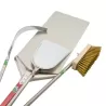Set van 4 pizzaspatels voor pinsa, panuozzo en Romeinse pizza