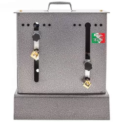 Elektrische dubbele draaispit met verstelbare spiesen en robuuste constructie