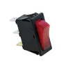 Interruttore Luminoso Corpo Nero Tasto Rosso