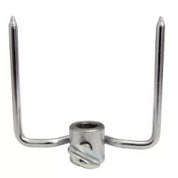 Verchroomde vleesvork