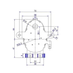Motor para churrasqueira - desenho técnico