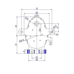 Motorreductor 6 kg para asador - dibujo tecnico