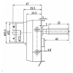 Batterijmotor 4,5 V voor draaispit – 5 kg draagvermogen, 2 rpm