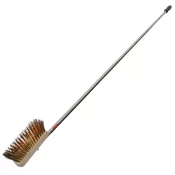 oven brush with brass bristles and adjustable head