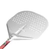 Perforated aluminum pizza peel for home and professional use