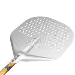 Pelle à pizza en aluminium perforé, avec option de personnalisation