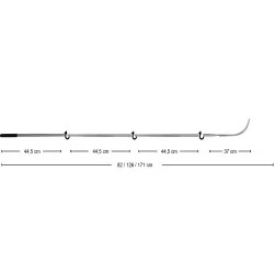 Pizzascheppenset van aluminium en RVS met afneembare steel