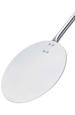 Petite pelle ronde pour tourner la pizza pendant la cuisson