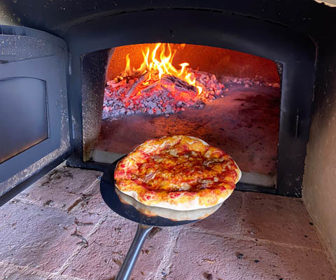 pá para girar e retirar do forno a pizza - pá redonda